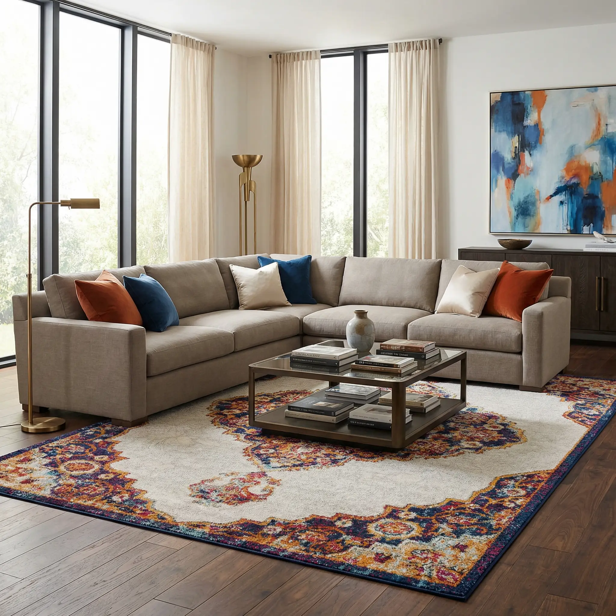 Istanbul Orange Area Rug - Clearance by Boutique Rugs