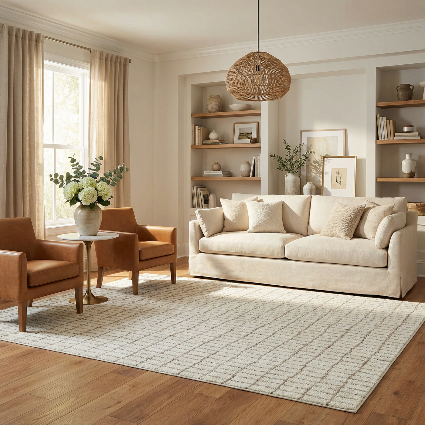 Cascade White Area Rug by Boutique Rugs