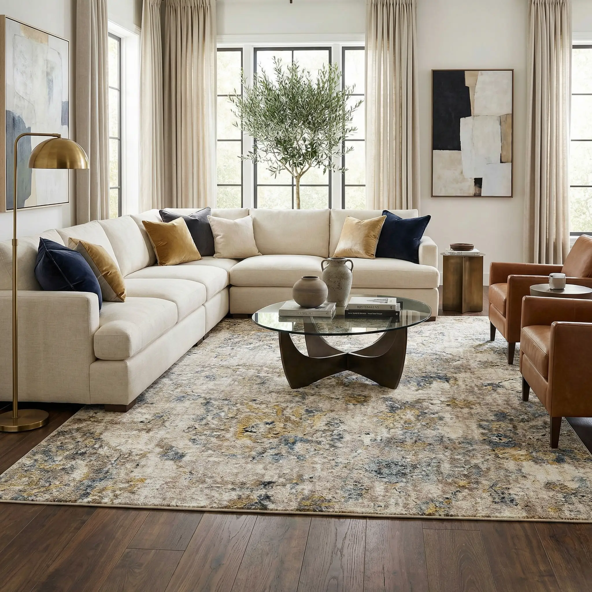 Morinville Teal Floral Rug by Boutique Rugs