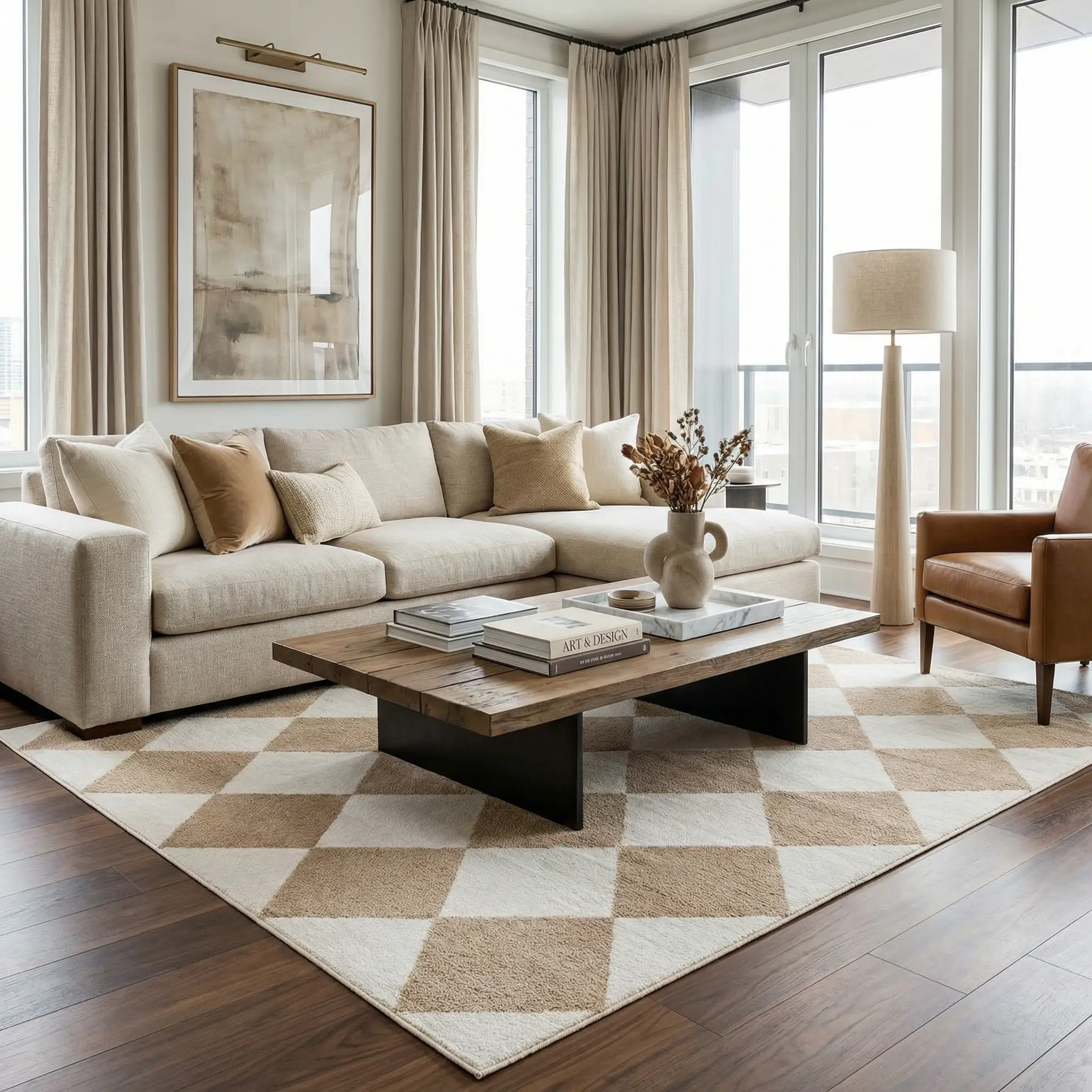 Ulric Brown Diamond Washable Area Rug by Boutique Rugs
