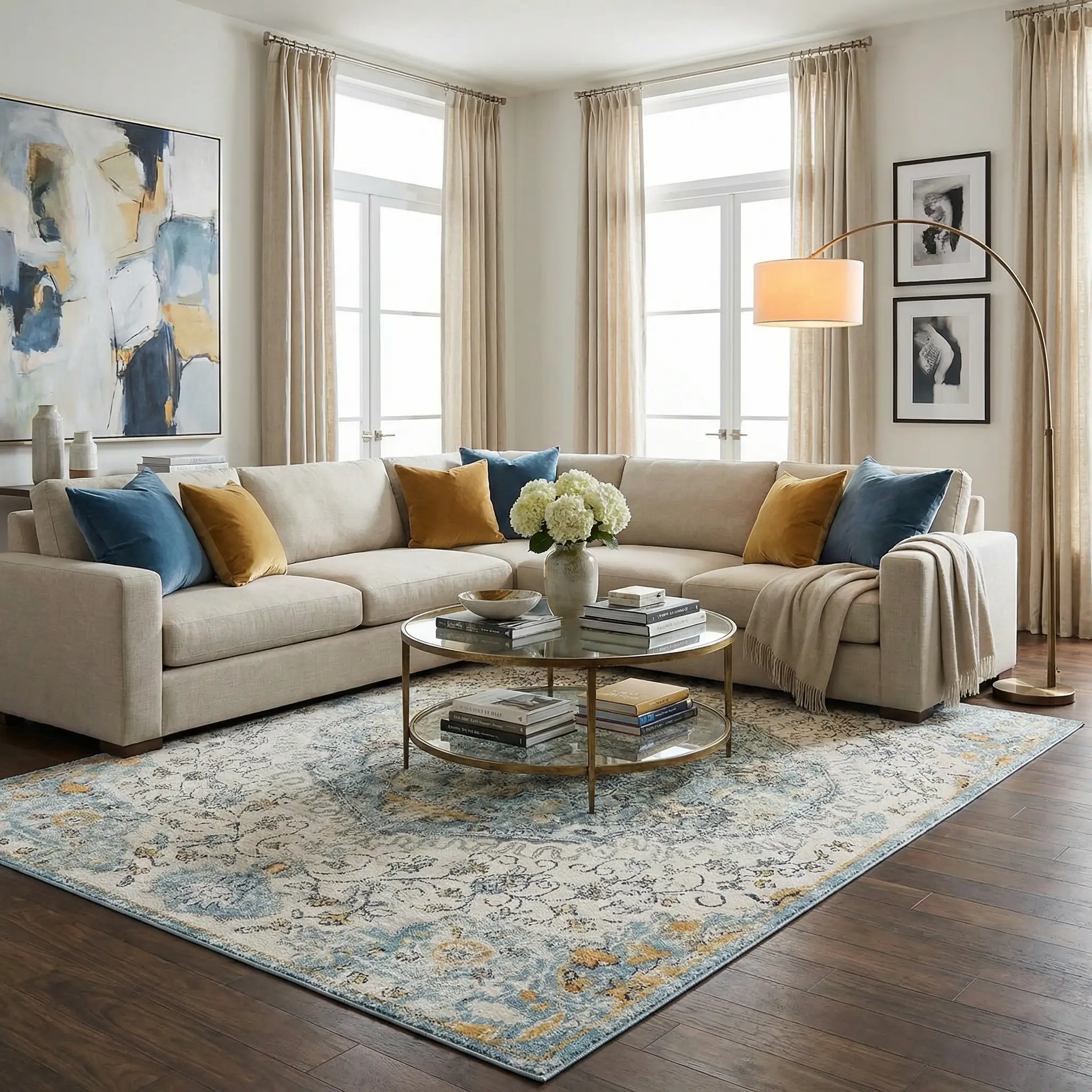 Tigrit Blue 2301 Area Rug - Clearance by Boutique Rugs