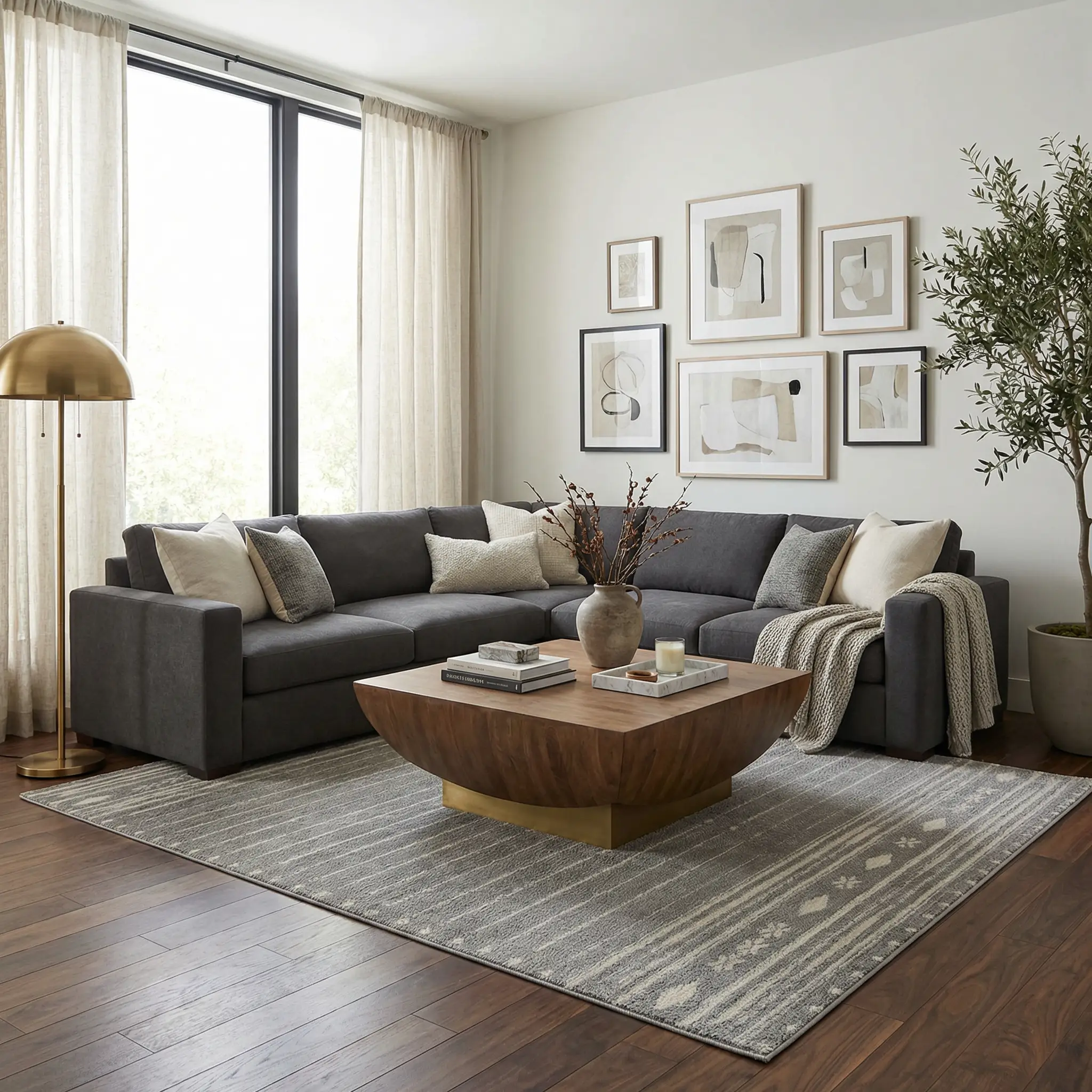 Tigri Aztec Ivory & Gray 2324 Area Rug - Clearance by Boutique Rugs