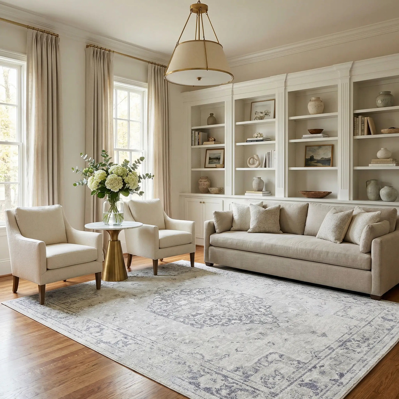 Akram Antrasit Flat Pile Washable Rug by Boutique Rugs