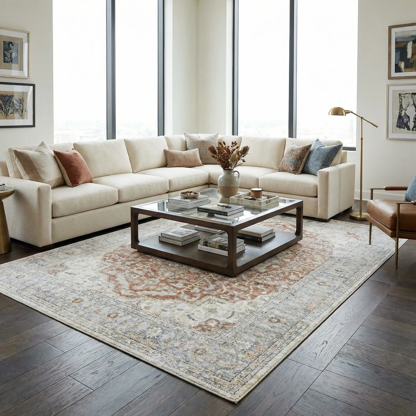 Emke Flat Pile Washable Rug - Clearance by Boutique Rugs