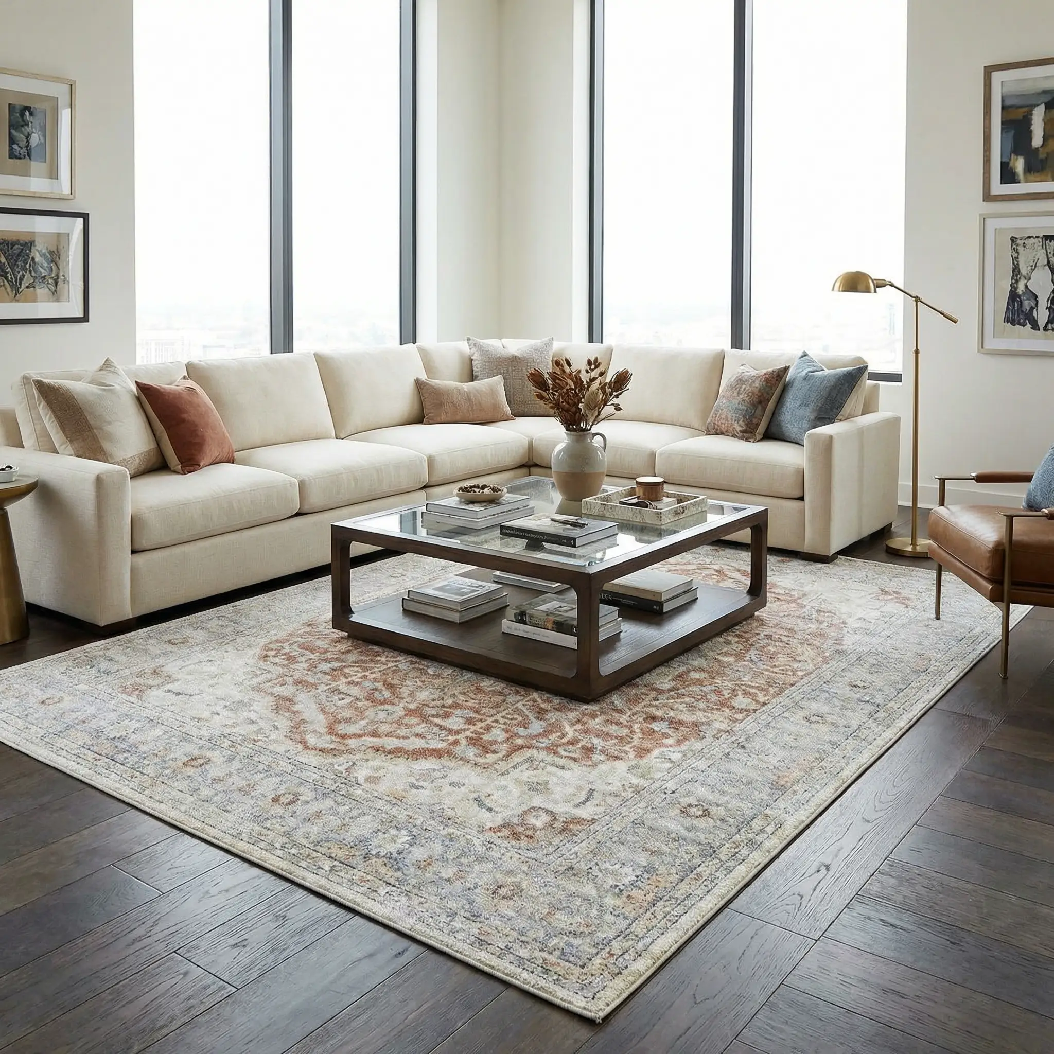 Emke Flat Pile Washable Rug - Clearance by Boutique Rugs