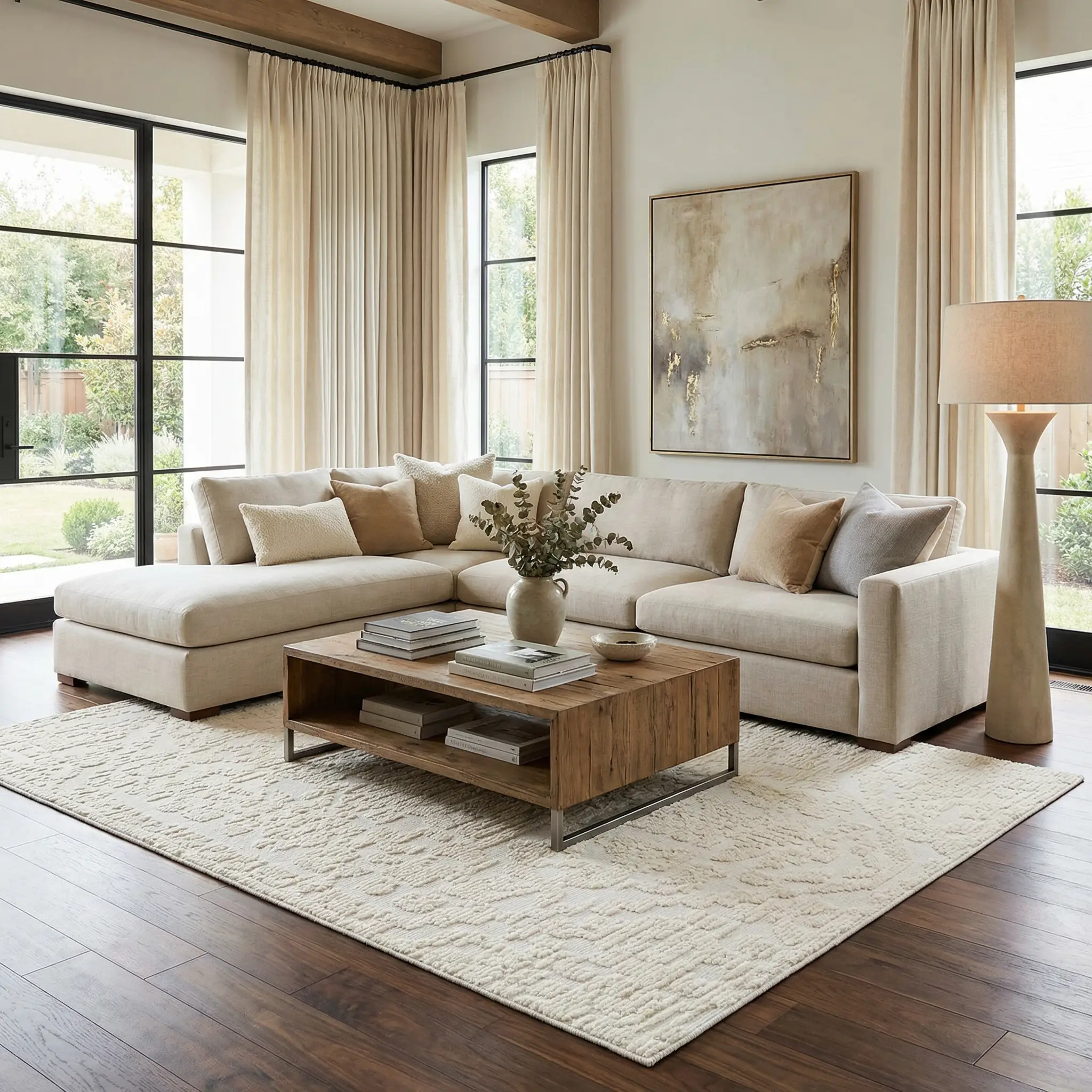 Beren Cream Washable Area Rug - Clearance by Boutique Rugs