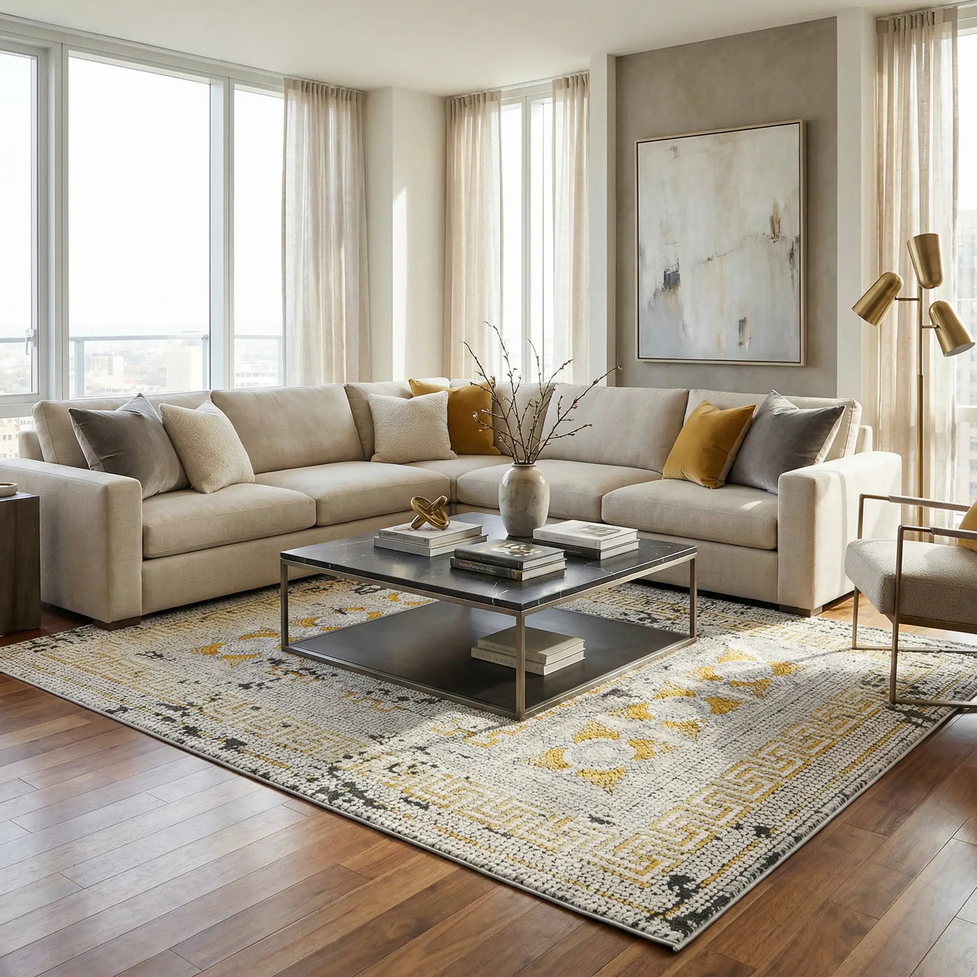 Terlingua Mustard Area Rug by Boutique Rugs