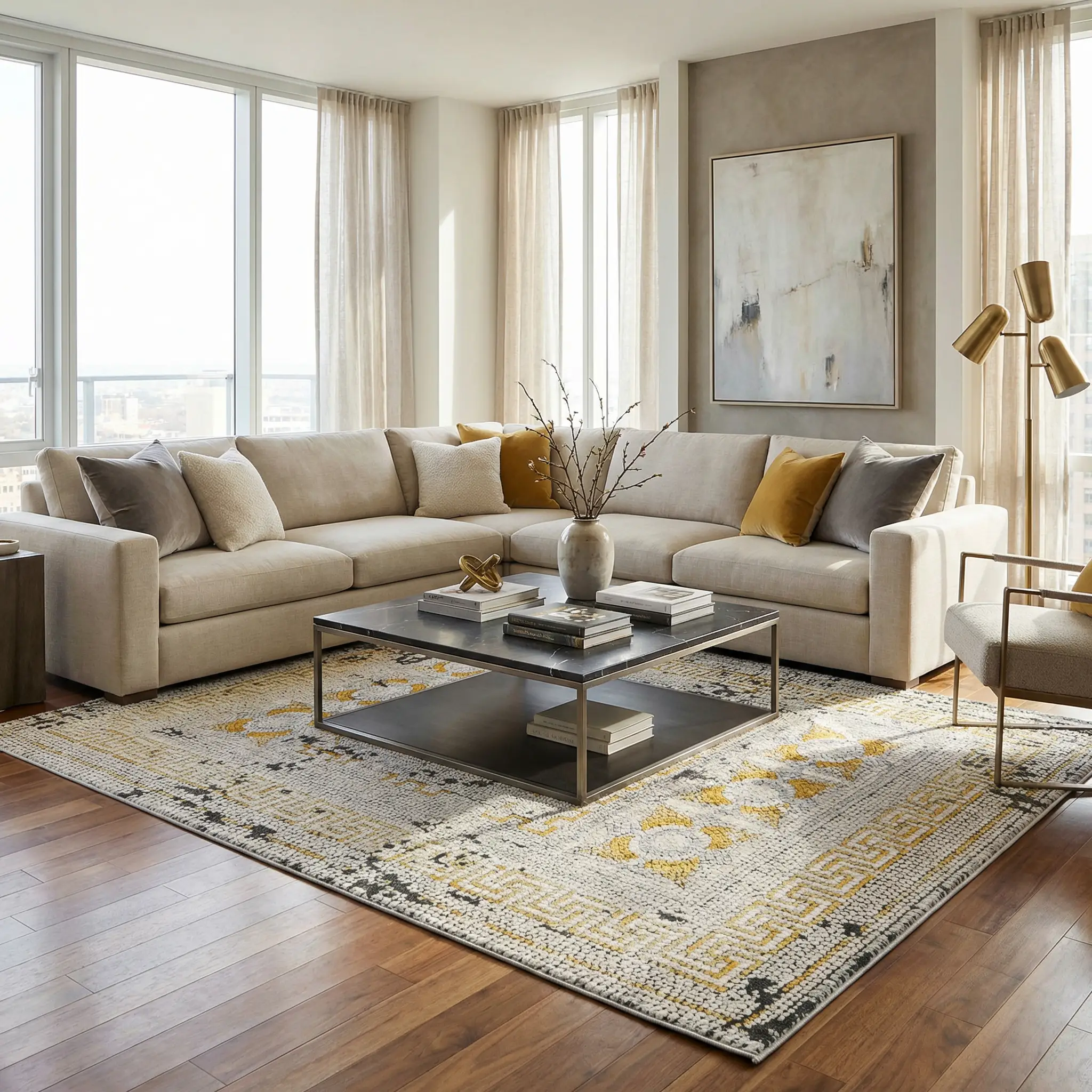 Terlingua Mustard Area Rug by Boutique Rugs