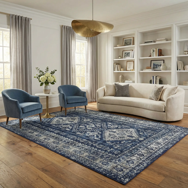 Andes Blue Area Rug by Boutique Rugs