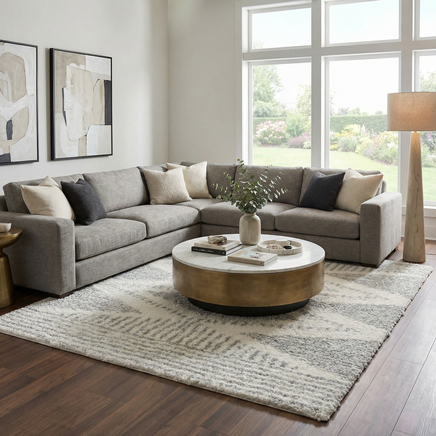 Trunding Plush Area Rug in Gray by Boutique Rugs