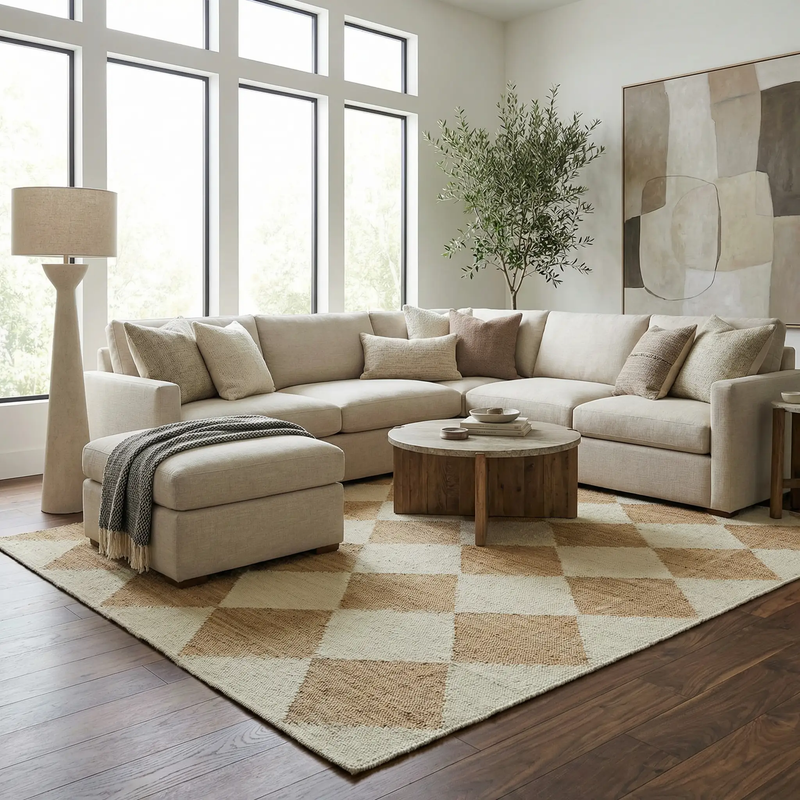 Andrin Beige Area Rug by Boutique Rugs