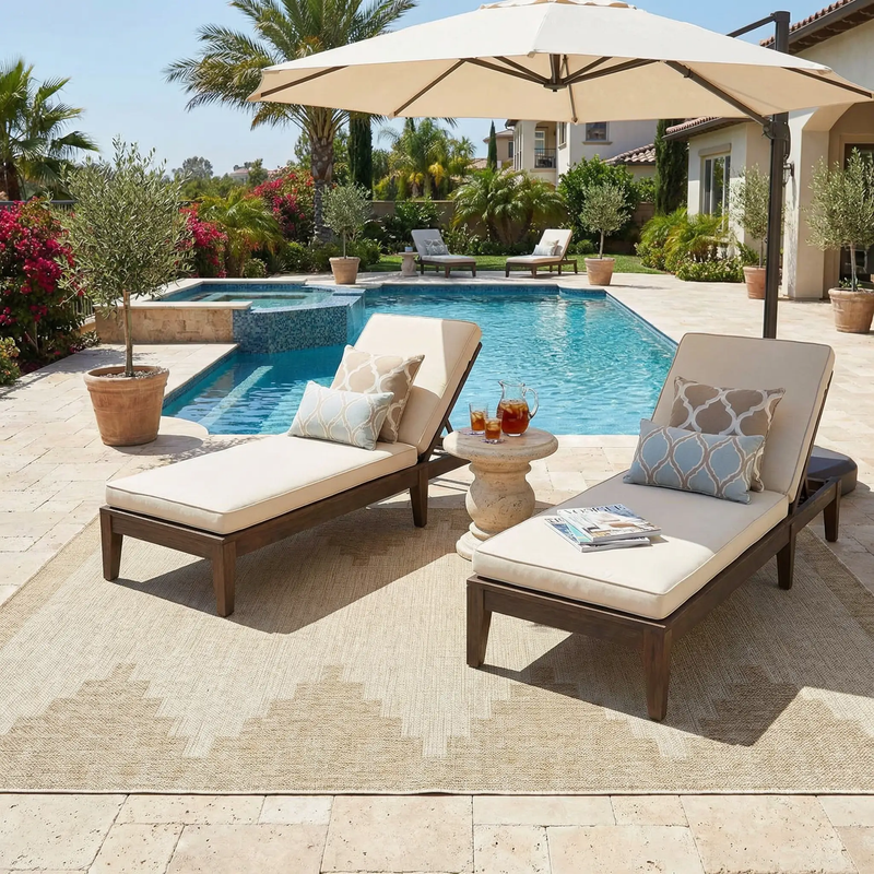 Djugun Beige Indoor & Outdoor Rug by Boutique Rugs