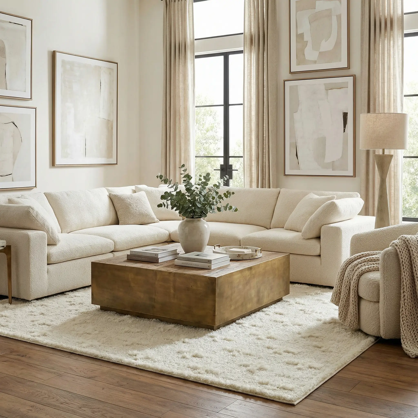 Satu Cream Area Rug by Boutique Rugs