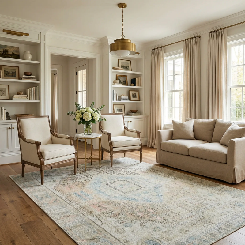 Baloy Vintage Washable Rug by Boutique Rugs