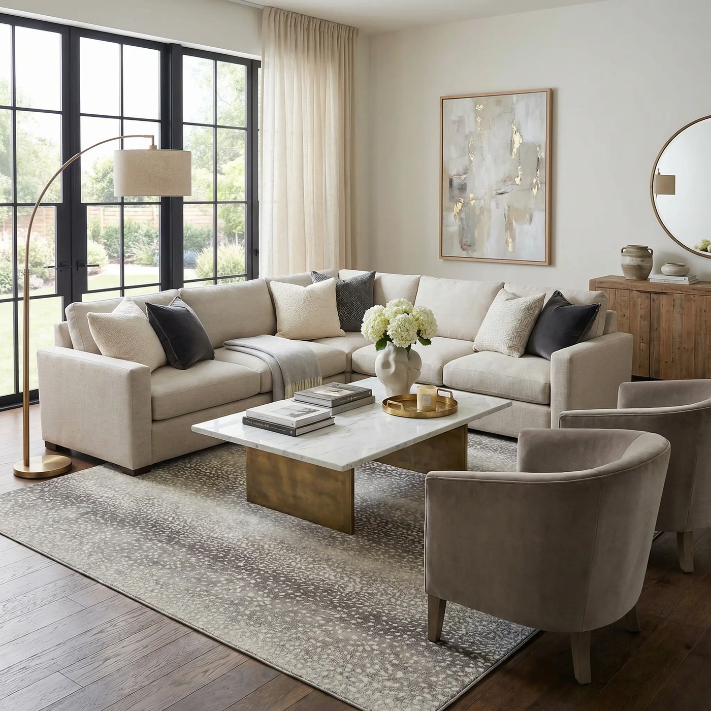Pointblank Black&Gray Antelope Print Rug by Boutique Rugs