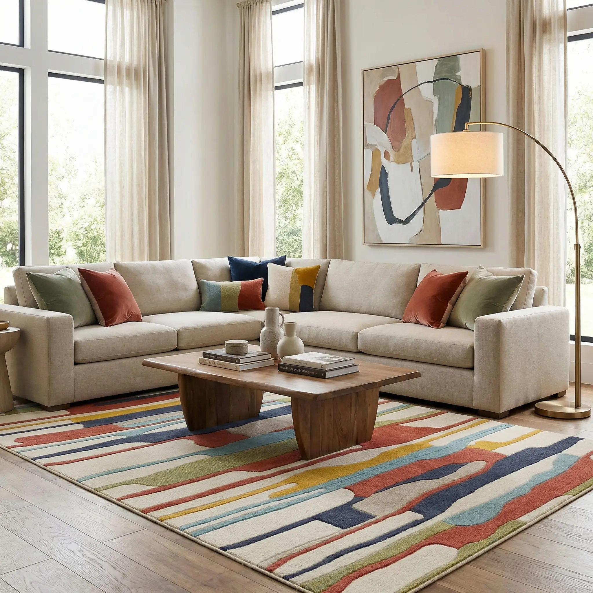 Southfields Colorful Modern Area Carpet by Boutique Rugs