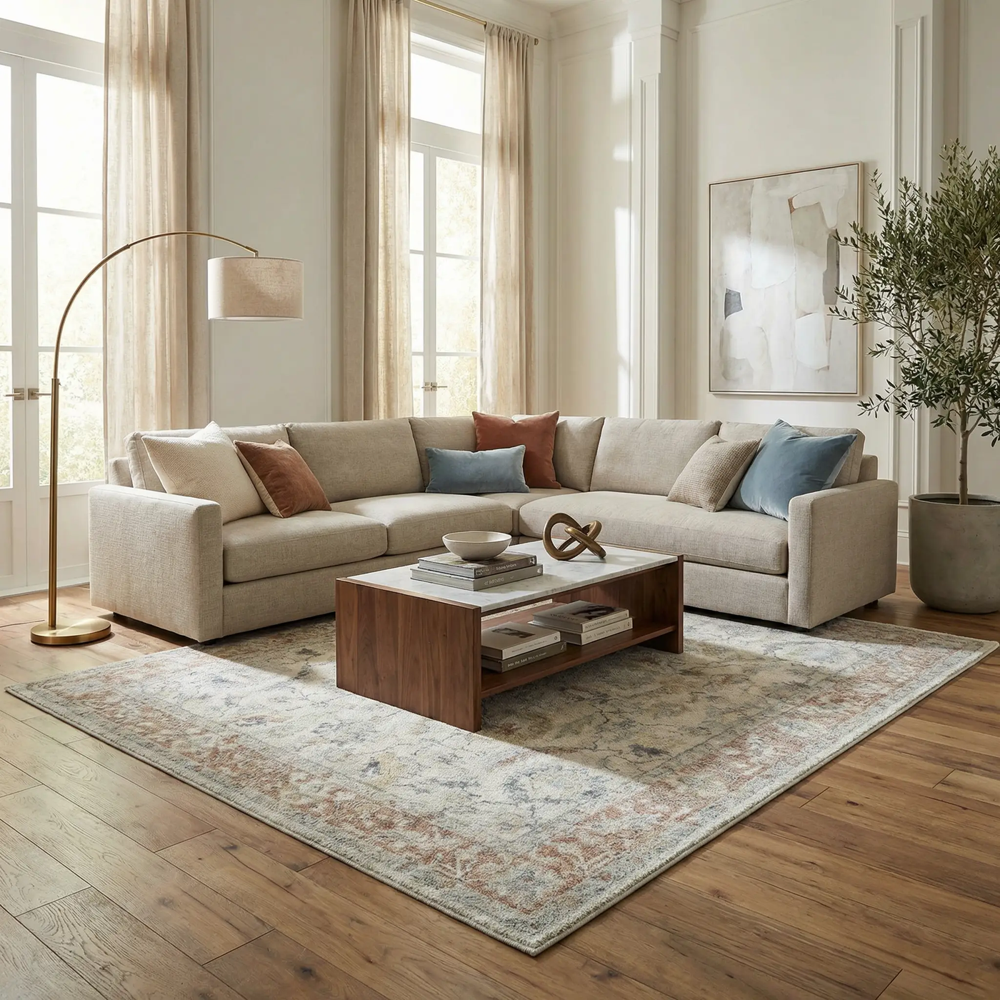 Yetta Beige Thick Luxe Area Rug by Boutique Rugs