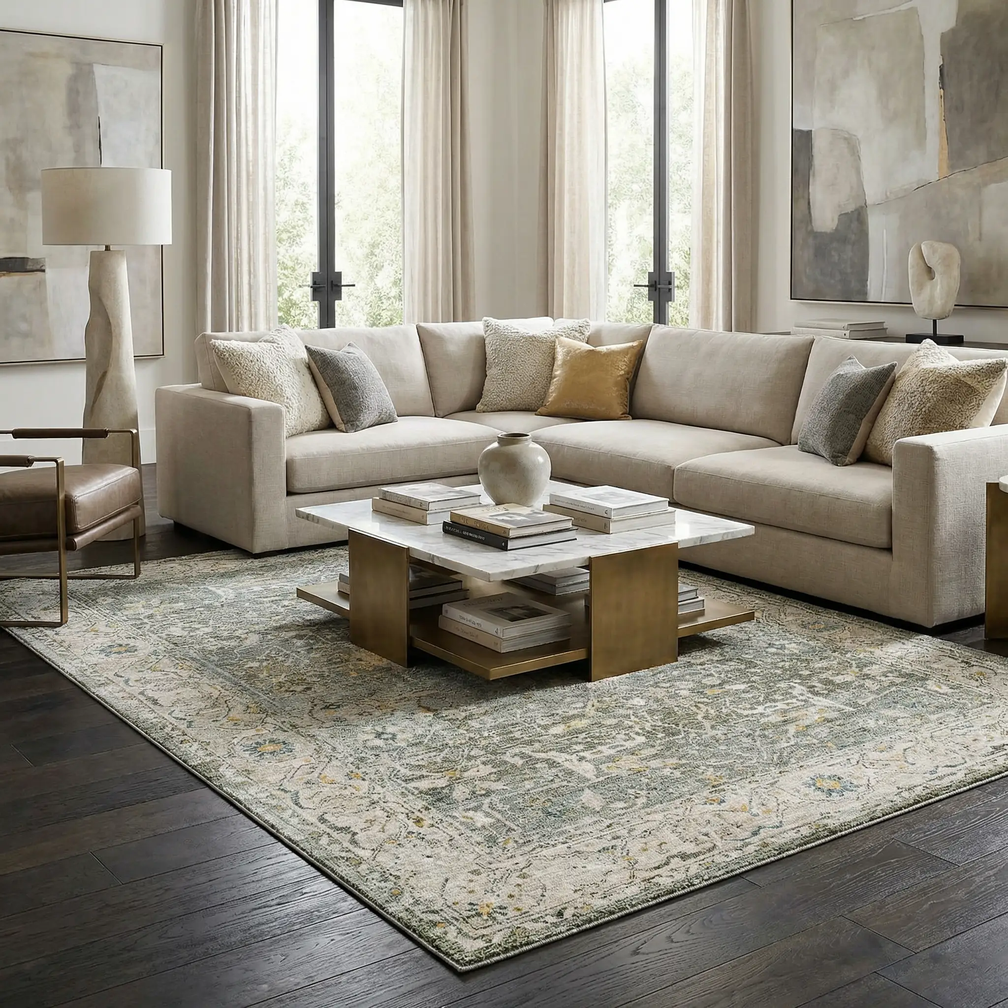Aviva Teal Textured Rug with Fringes by Boutique Rugs