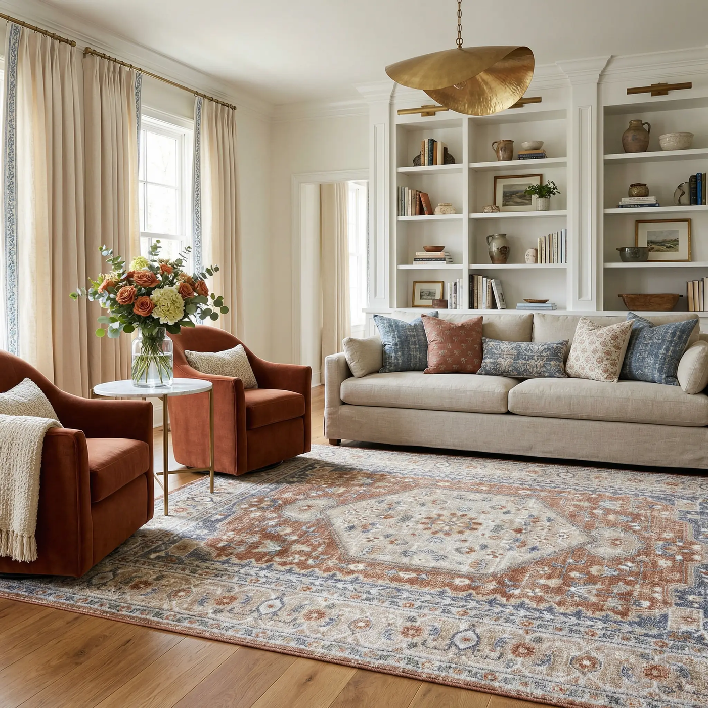 Gael Rust Boutique Washable Rug by Boutique Rugs