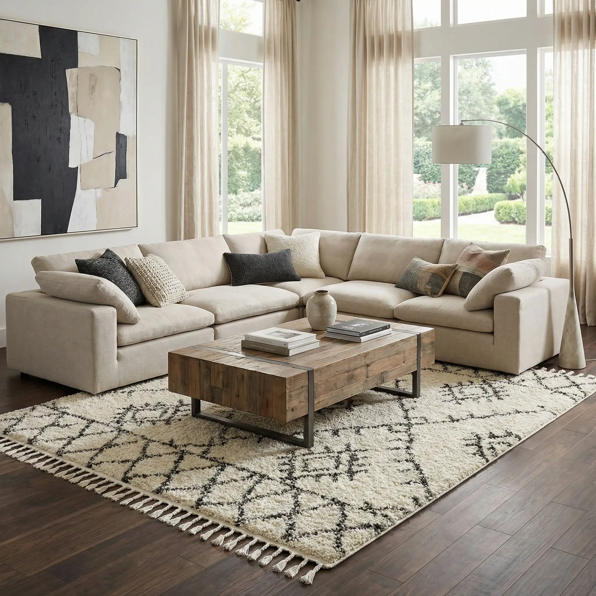 Emlenton Berber Shag with Tassels - Clearance by Boutique Rugs
