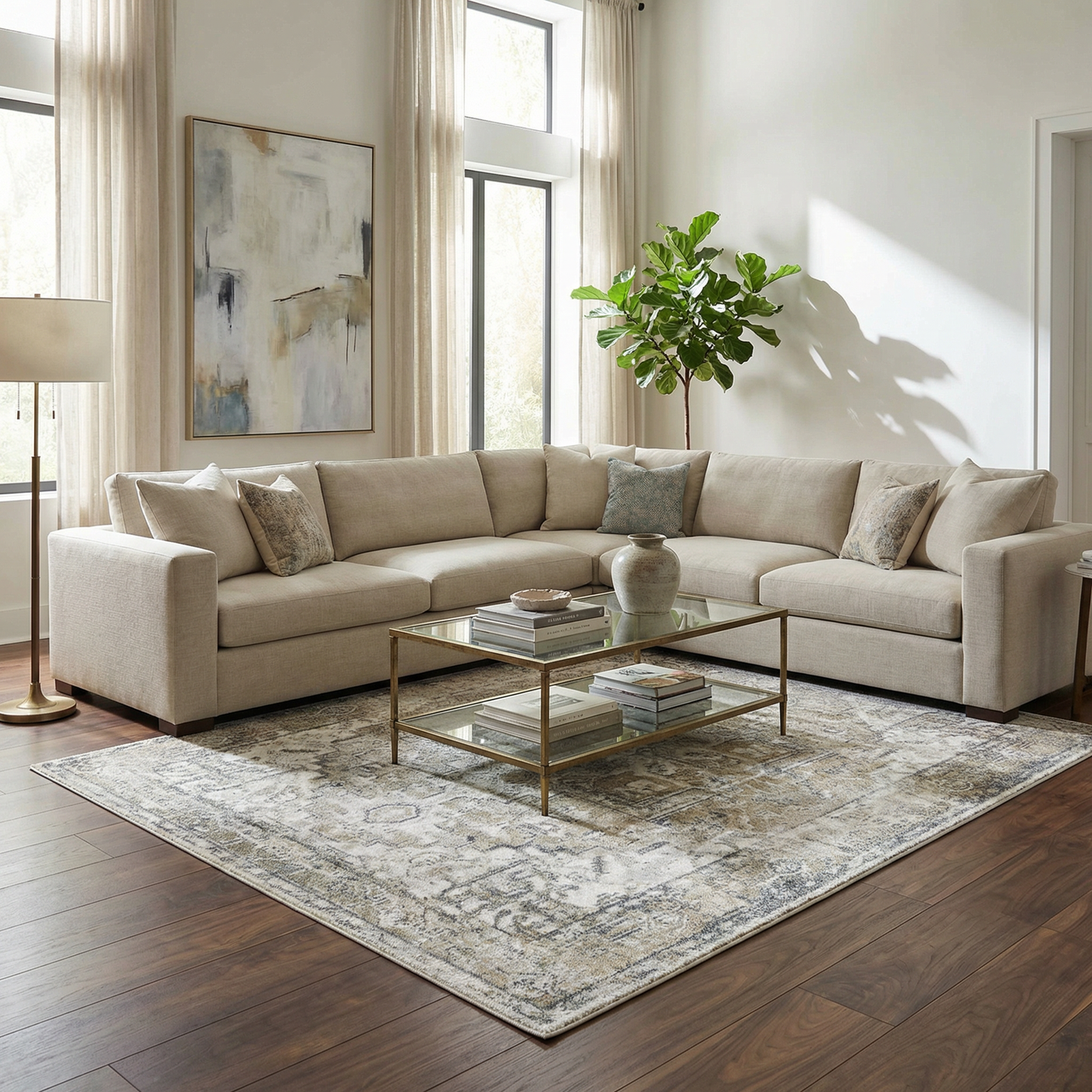 Hera Olive Boutique Washable Rug by Boutique Rugs