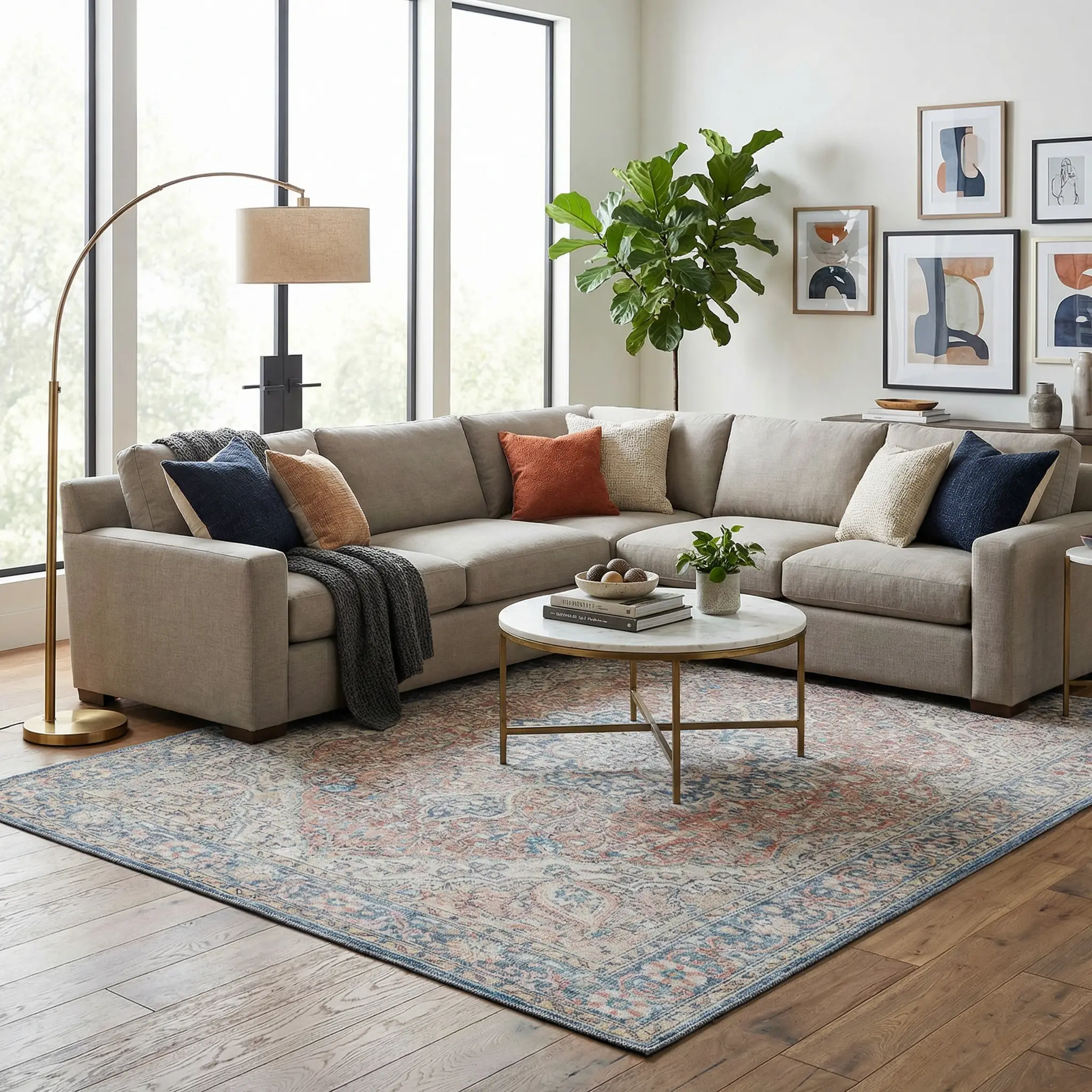 Wacousta Red&Blue Washable Rug - Clearance by Boutique Rugs