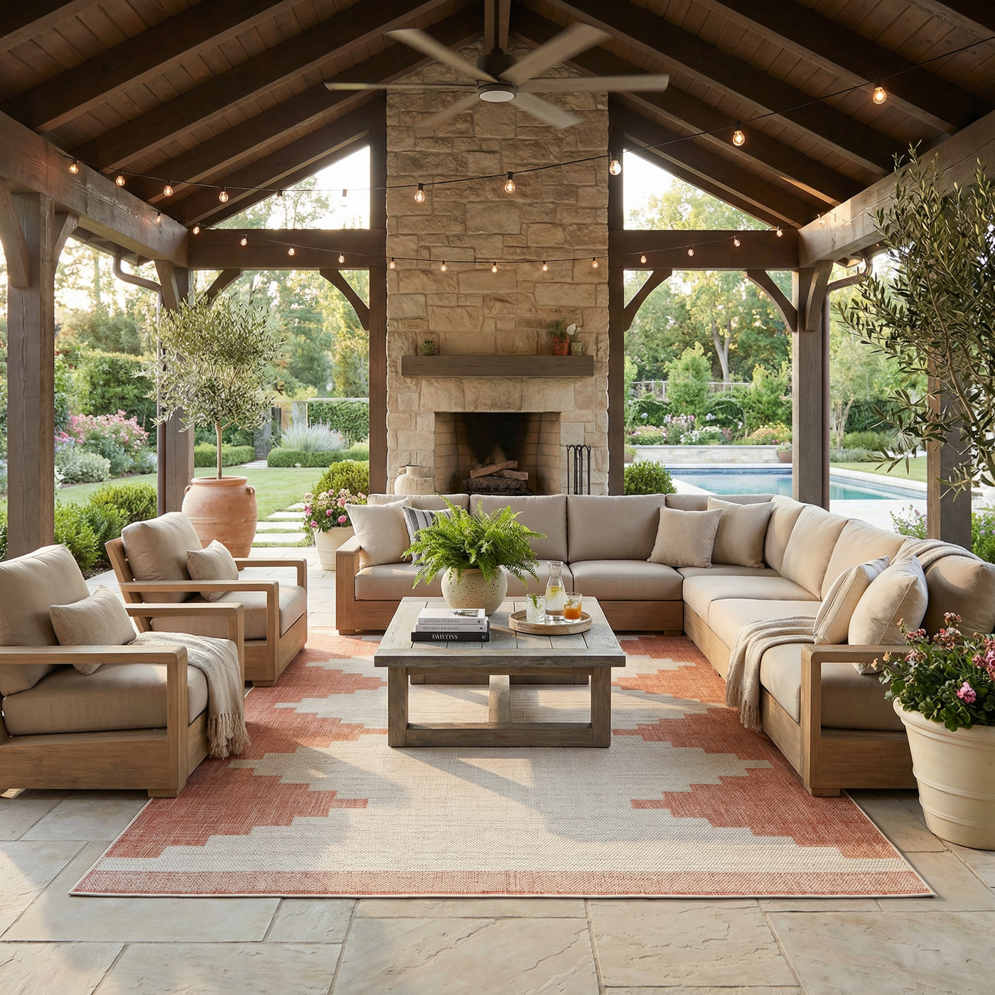 Djugun Peach Fuzz Indoor & Outdoor Area Rug by Boutique Rugs