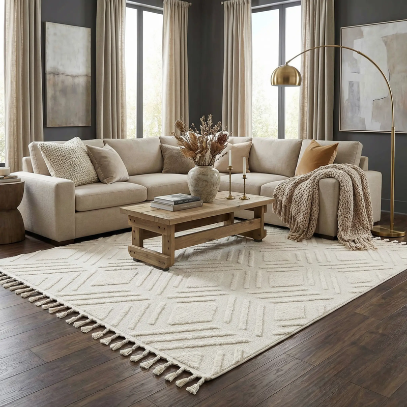 Vineyards 3D Living Room Rug - Clearance by Boutique Rugs