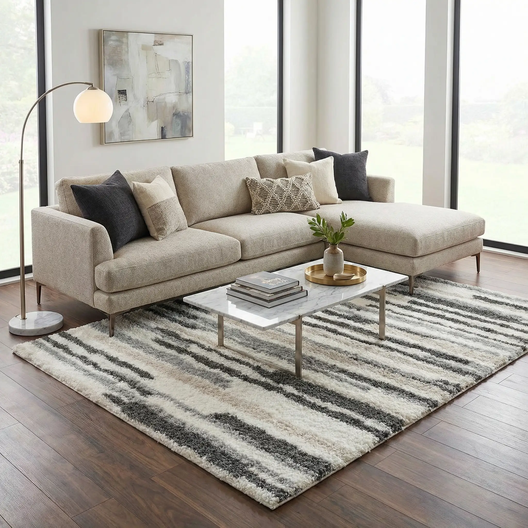 Zoya Irregular Striped Area Rug by Boutique Rugs