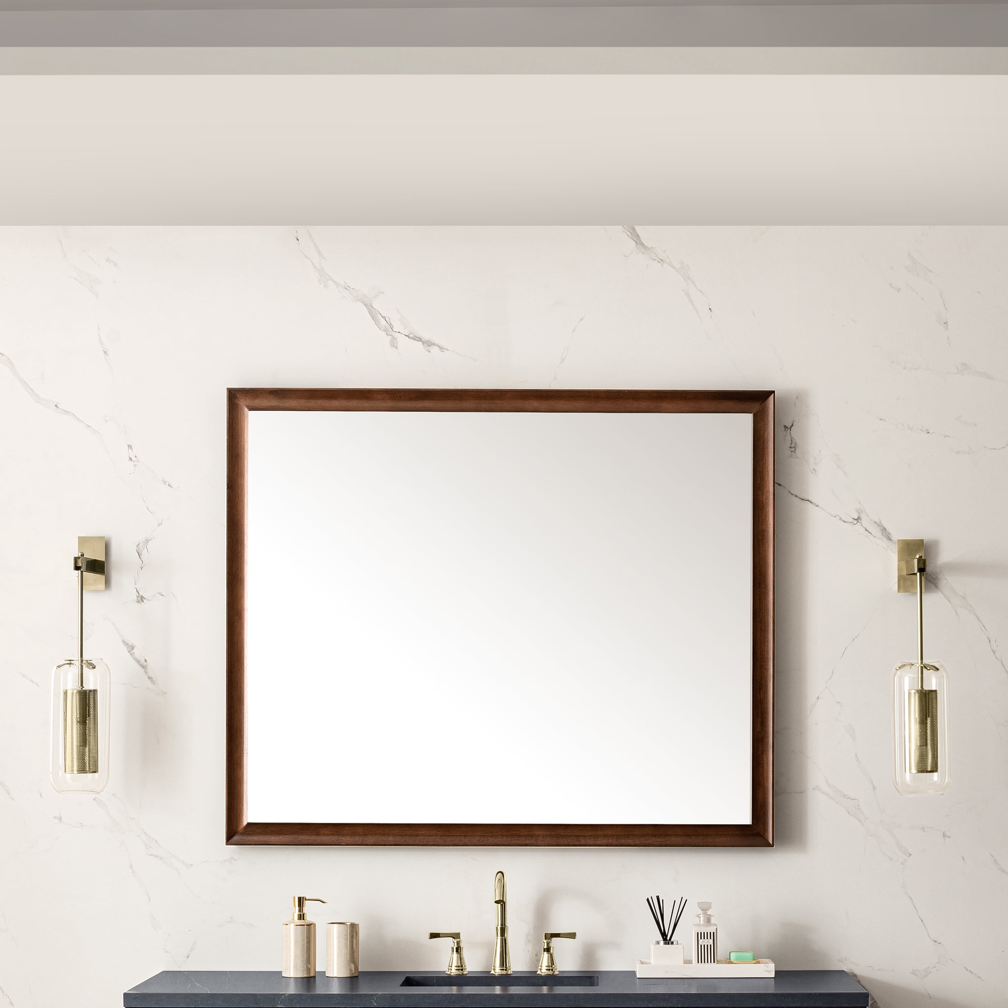 James Martin Glenbrooke 48" Mirror, Mid-Century Walnut by James Martin