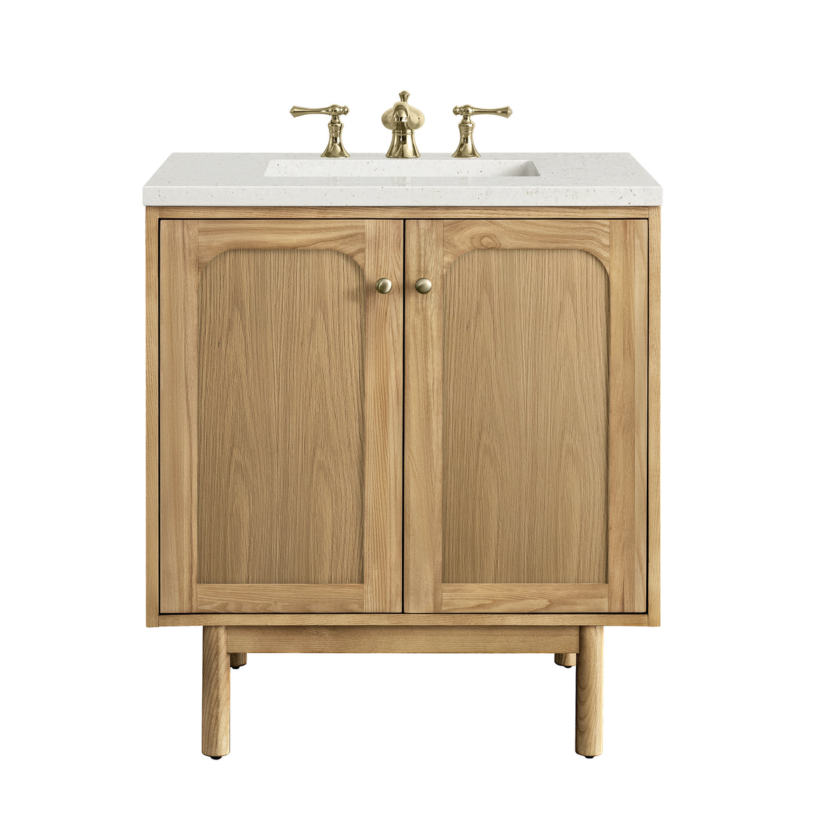 James Martin Laurent 30" Dual Mount Single Bathroom Vanity, Light Natural Oak, view 22