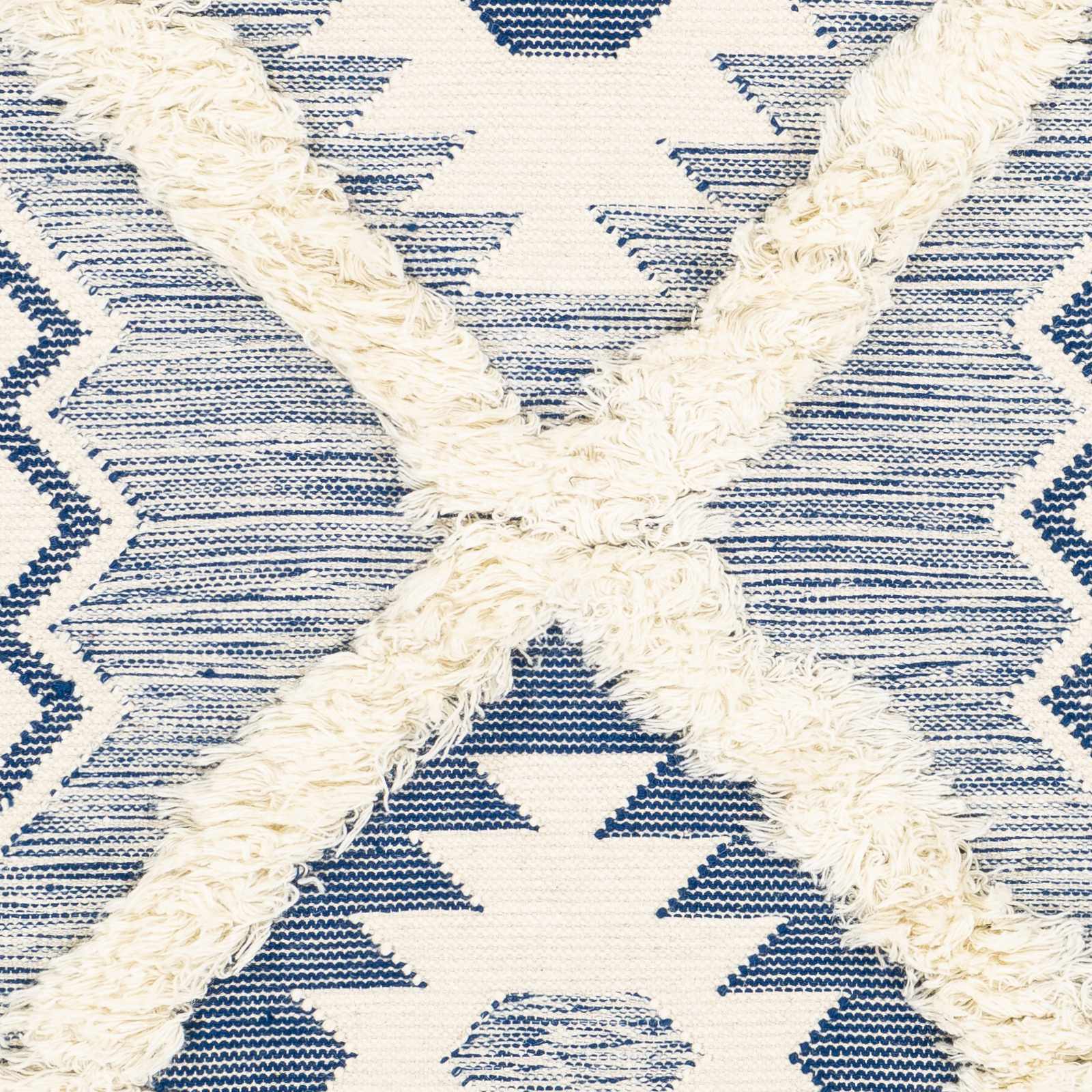 Painesdale Blue/White Wool Carpet - Clearance by Boutique Rugs