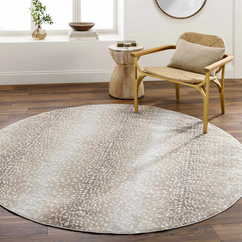 Pointblank Tan Leopard Print Rug by Boutique Rugs
