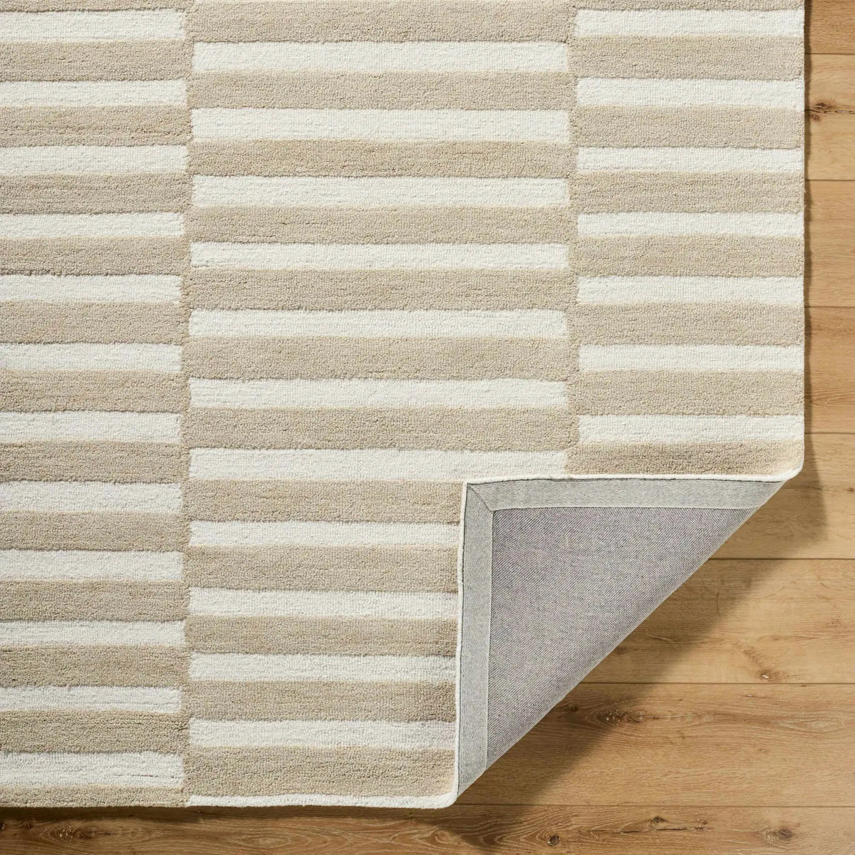 Idaho Broken-Striped Beige Area Rug, photo 6 of 8