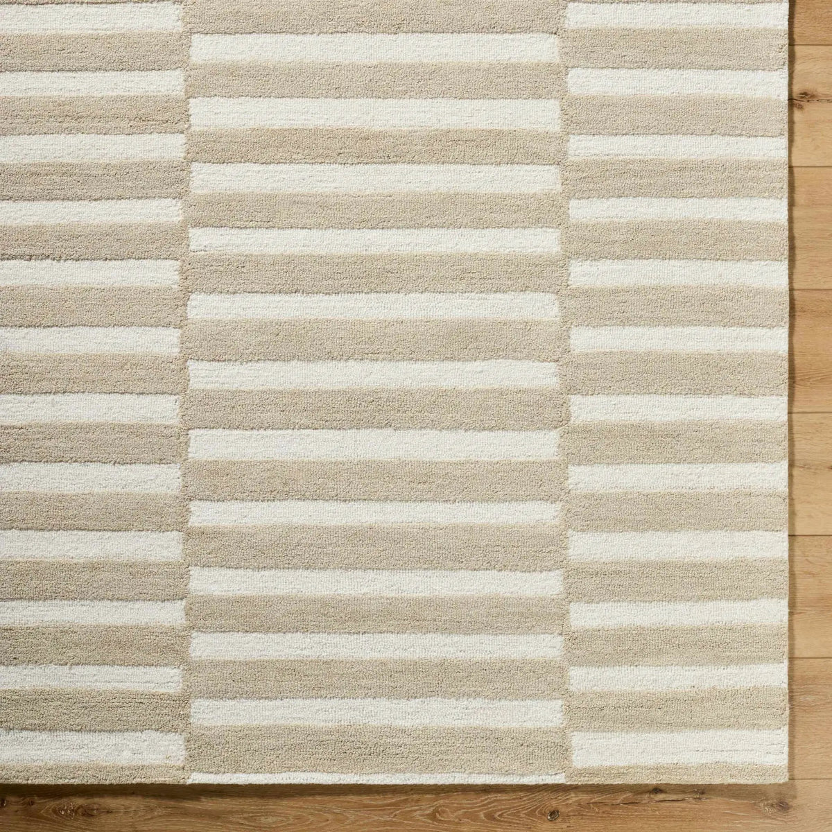 Idaho Broken-Striped Beige Area Rug, photo 5 of 8