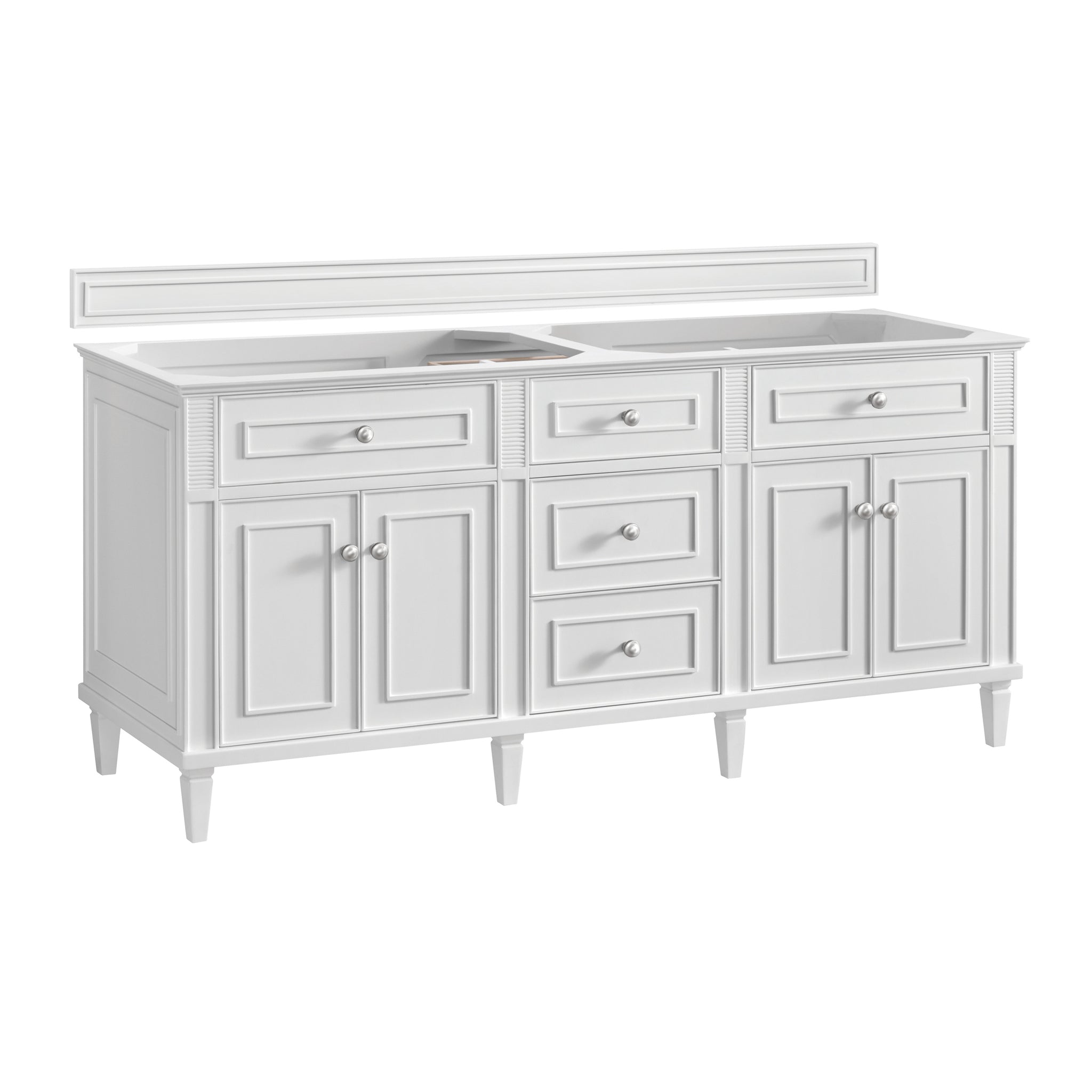 James Martin Lorelai 72" Double Bathroom Vanity, Bright White by James Martin