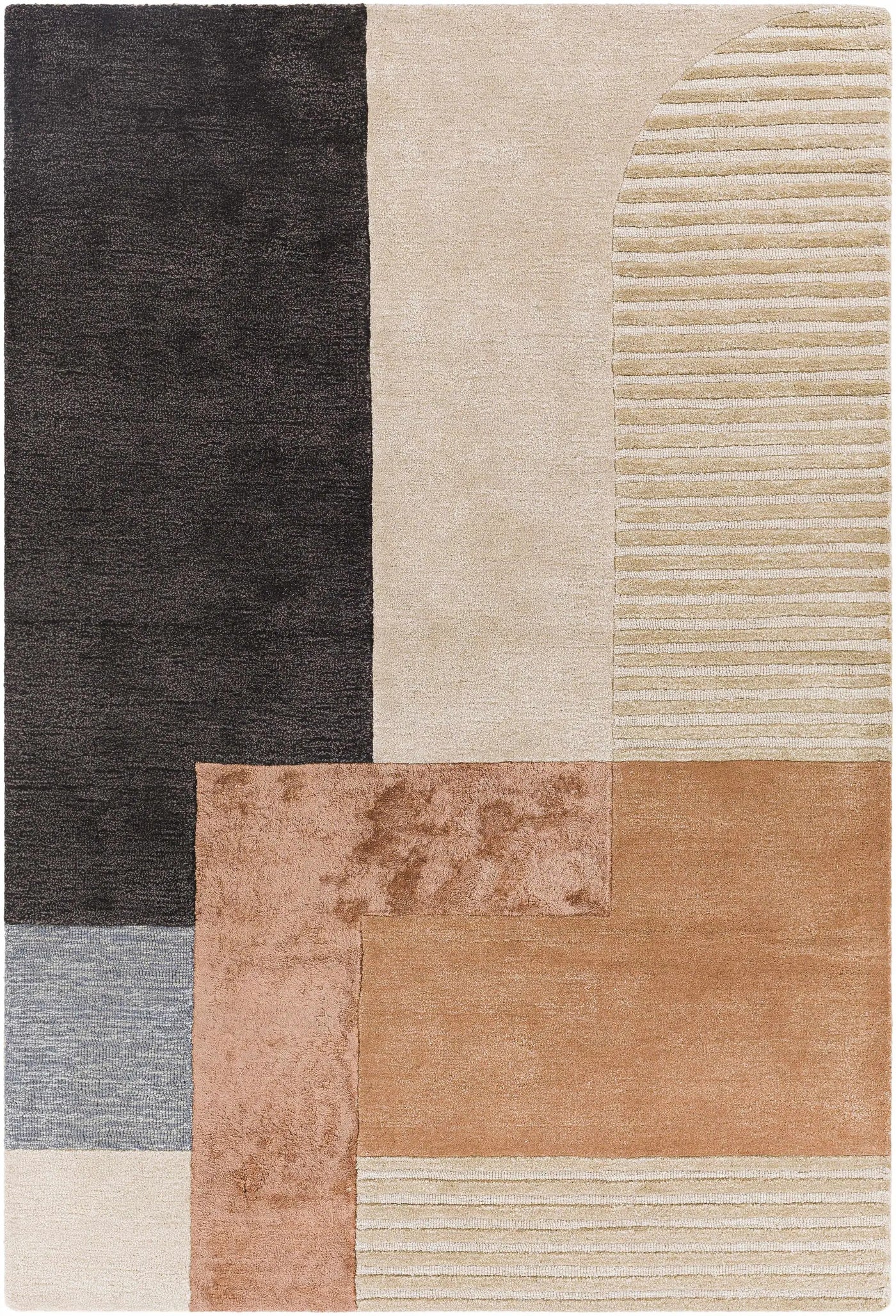 Pofadder Viscose&Wool Patchwork Rug by Boutique Rugs