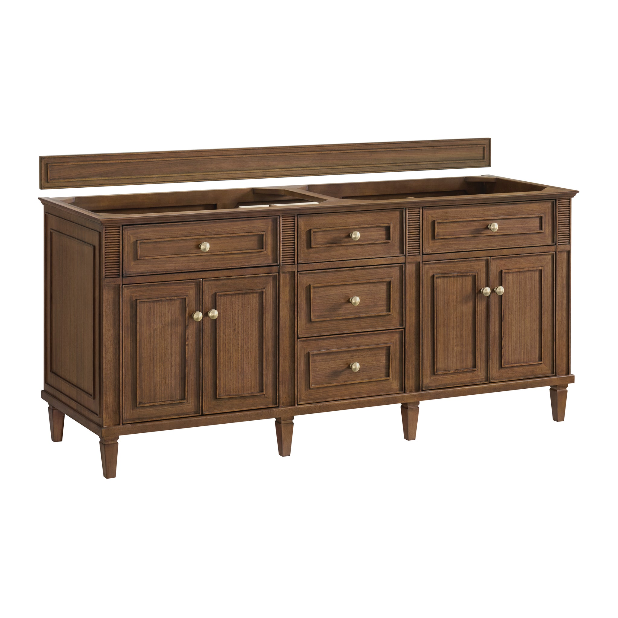 James Martin Lorelai 72" Double Bathroom Vanity, Mid-Century Walnut by James Martin