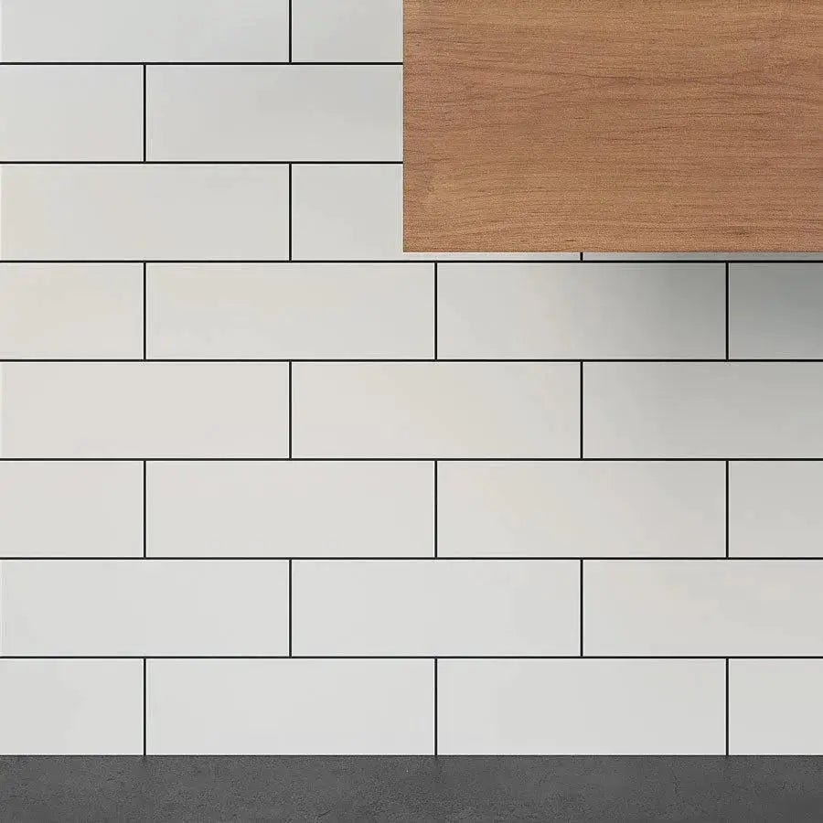 White 4x12 Polished Ceramic Subway Tile (34 pack, 10.4 sq ft/case) by Apollo Tile