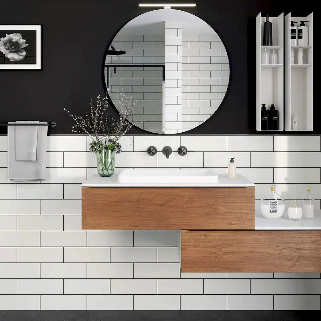 White 4x12 Matte Ceramic Subway Tile (34 pack, 10.4 sq ft/case) by Apollo Tile