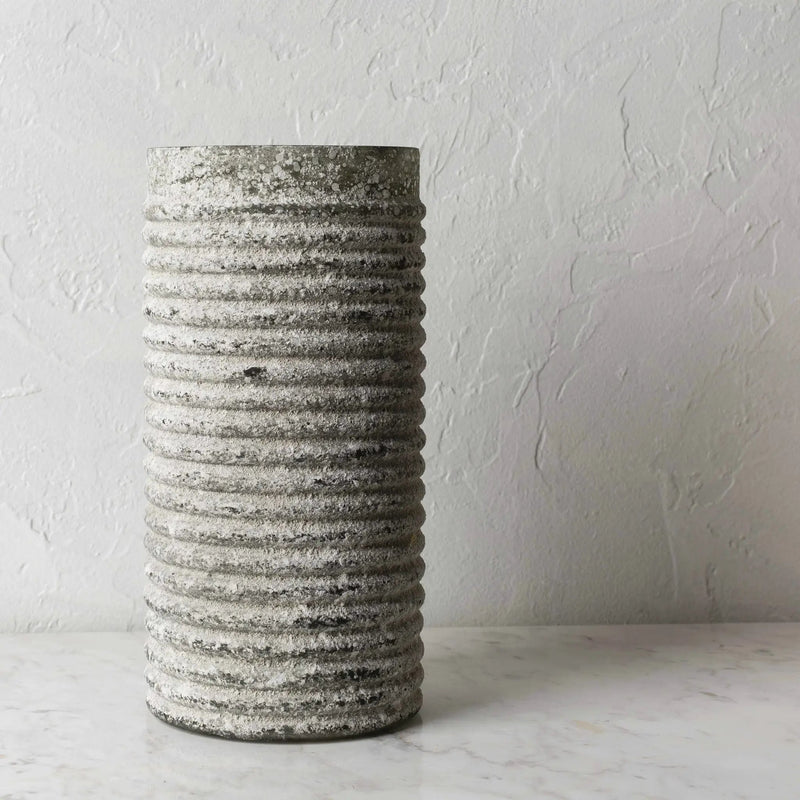 Polopina Gray Textured Cylindrical Decor - Clearance by Boutique Rugs