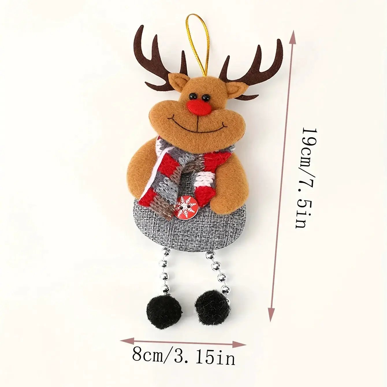 Polyester Christmas Ornament Set - Durable Tree and Home Decorations with Santa, Snowman, Reindeer and Bear Figures by House Of Avana