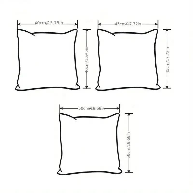 Polyester Christmas Pillow Covers - 4pcs with Zipper Closure by House Of Avana