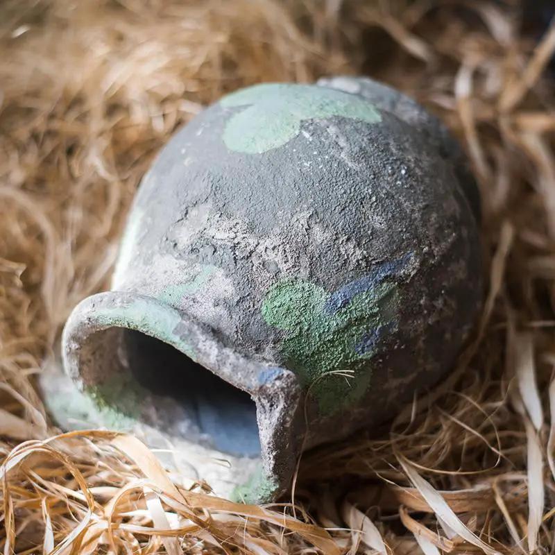 Pompeii Cement Floral Jar by RusticReach