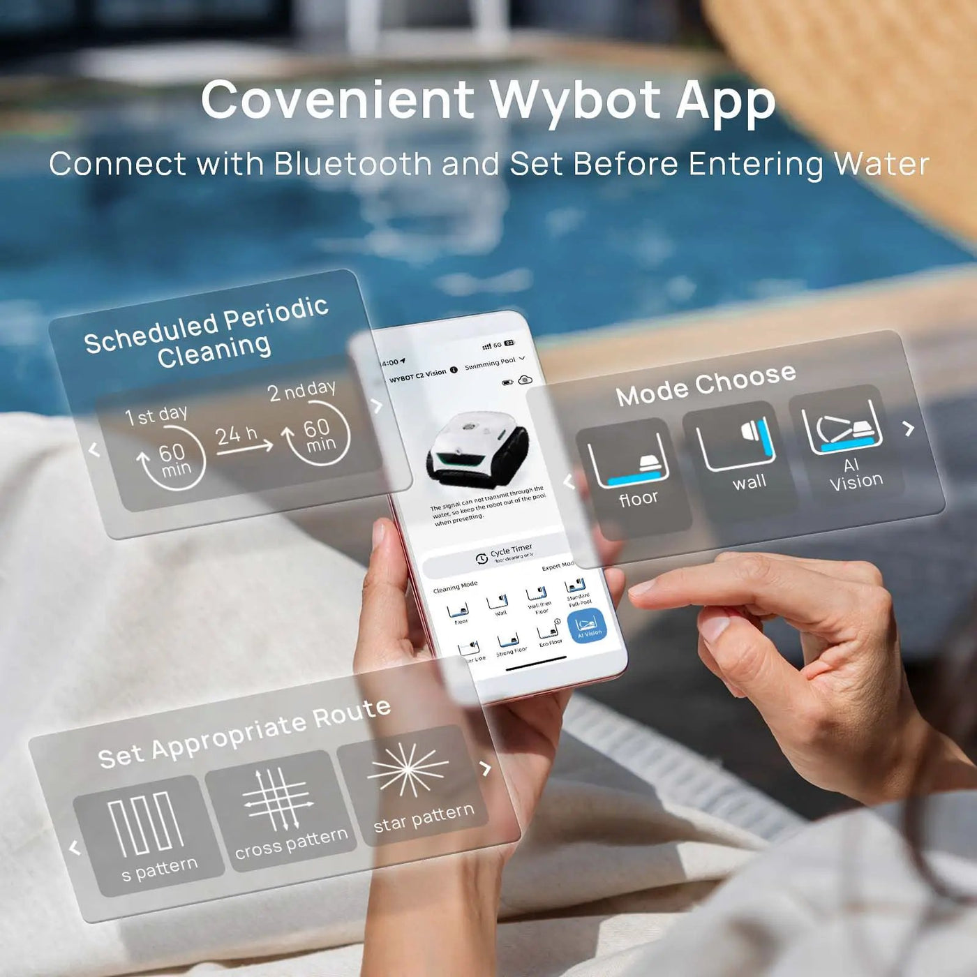 (2026 New) WYBOT C2 Vision Cordless Robotic Pool Cleaner by WYBOT