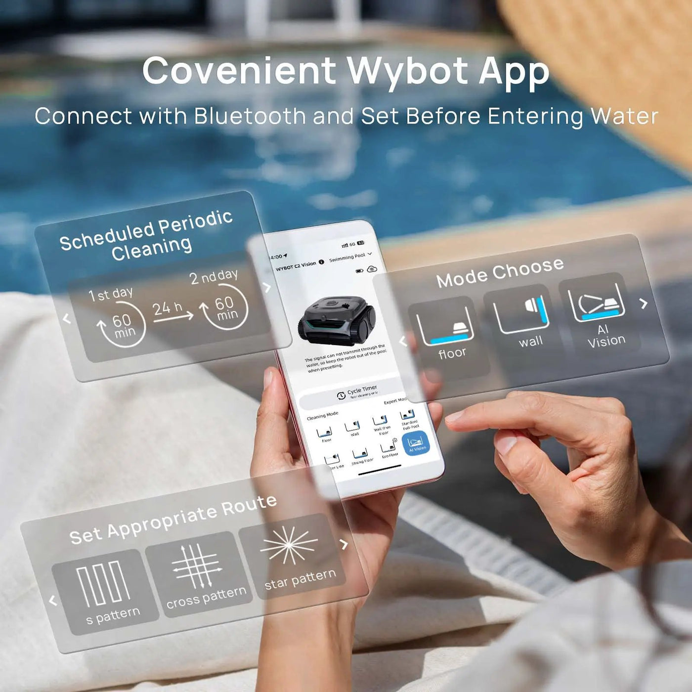 (2026 New) WYBOT C2 Vision Cordless Robotic Pool Cleaner by WYBOT