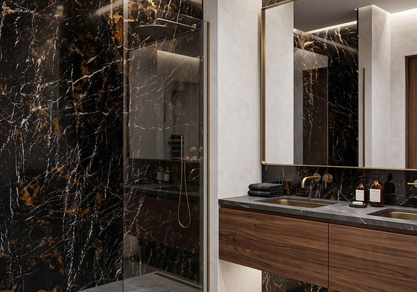 Port Laurent Polished Marble Slab Random room scene