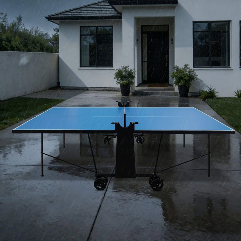 Portable 108-Inch Full-Size Table Tennis Table Set With Net, Paddles And Balls (SAK50384) by SAKSBY WHOLESALE