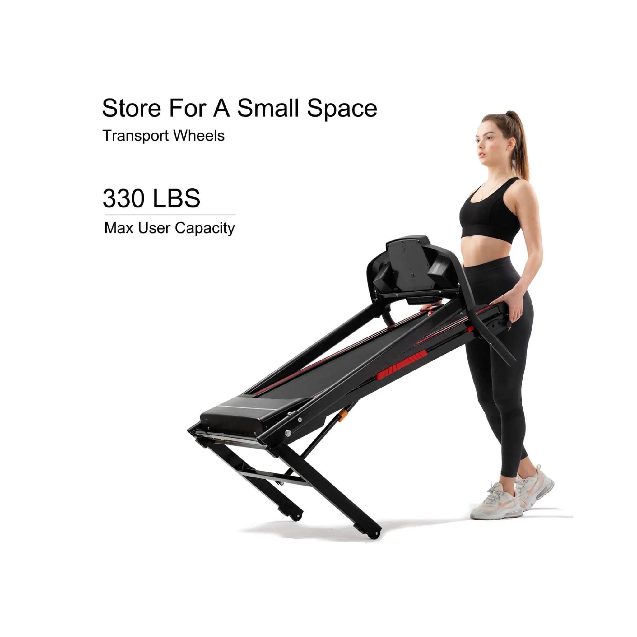 Rovix Portable 3.5HP Space Saving Folding Treadmill W/ Incline & 12 Preset Programs (SAK29735) by SAKSBY WHOLESALE