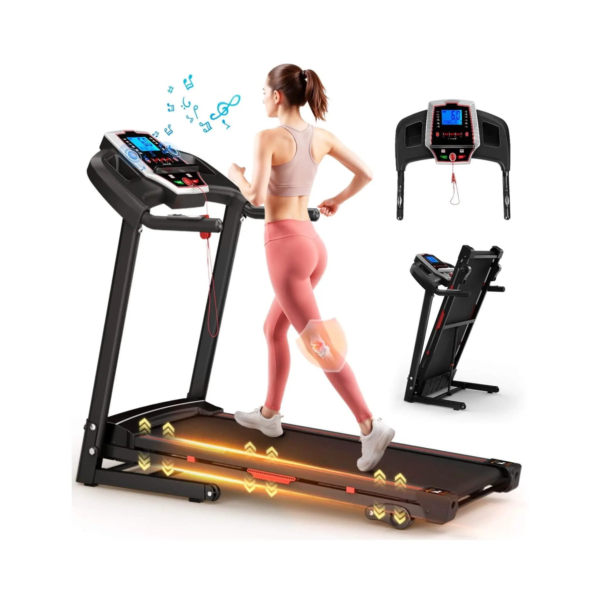 Rovix Portable 3.5HP Space Saving Folding Treadmill W/ Incline & 12 Preset Programs (SAK29735) by SAKSBY WHOLESALE